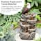 Glitzhome® 25.25" LED 4-Tier Bald Eagle Outdoor Fountain